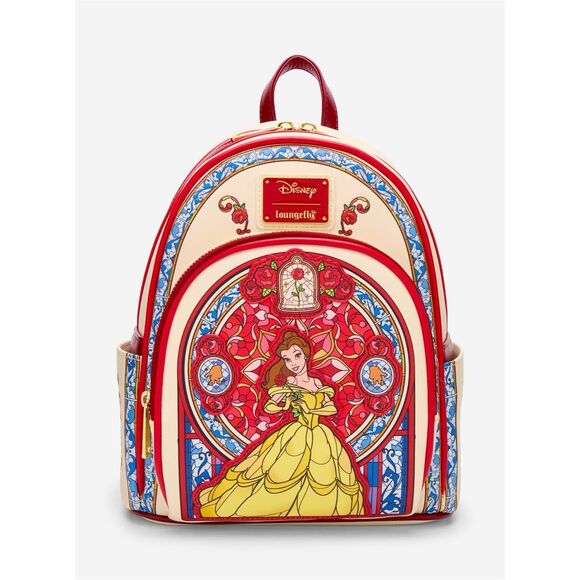Loungefly Disney Beauty & the Beast Belle Stained Glass Portrait Mini Backpack main image 4